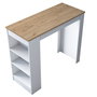 Hanah Home Mesa de Cocina Escandinava Nogal y Blanco